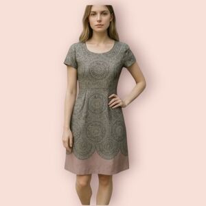 The Limited Dress Black Lilac  Sheath Mini Square Neck Cap Sleeves NWT Sz 8